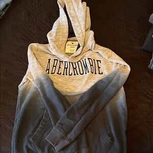 Abercrombie & Fitch Gray and Blue Kids Hoodie